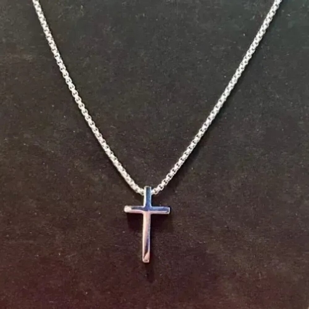 Silver Cross Pendant Necklace